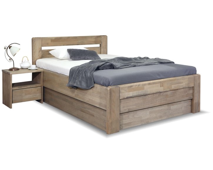 Postel s úložným prostorem Primátor, 140x200, masiv buk Postel s úložným prostorem Primátor, 140x200, masiv buk