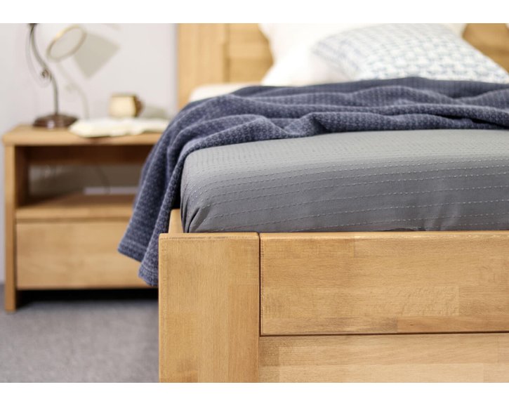 Zvýšená postel s úložným prostorem Orfeus, 80x200, 90x200, masiv buk
