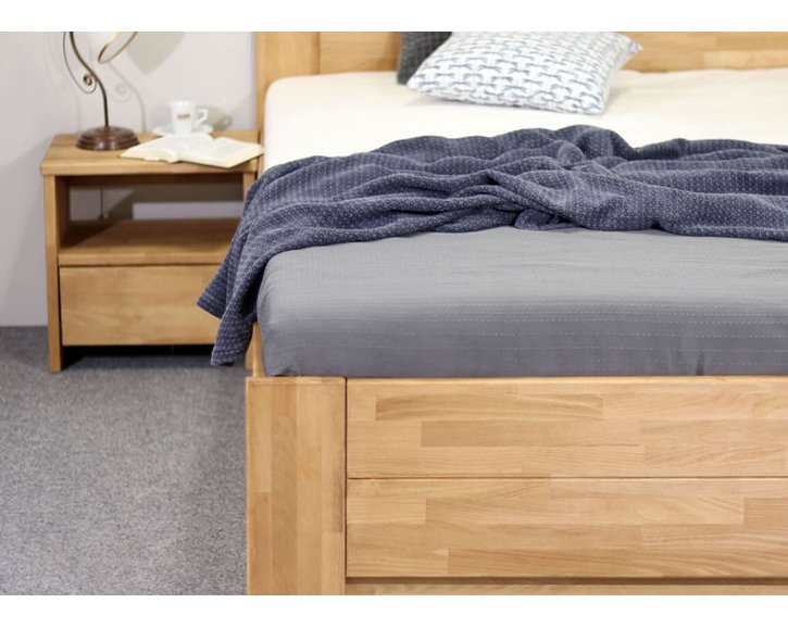 Zvýšená postel z masivu Trinity 2, 80x200, 90x200, masiv buk