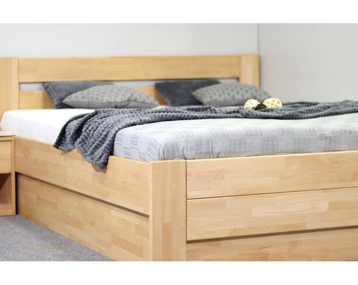 Postel s úložným prostorem Trinity, masiv buk