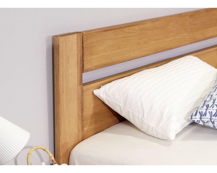 Postel z masivu Academia, 120x200, masiv buk, Pravá