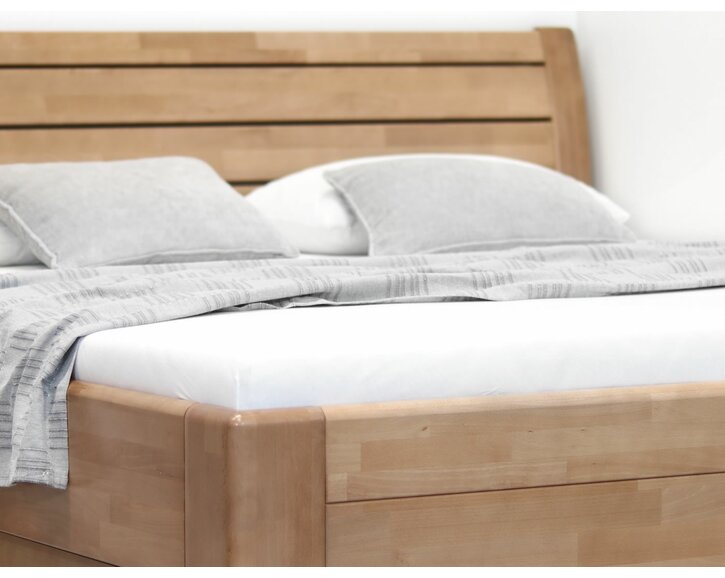 Zaoblení - dvoulůžko z masivu Concepta, masiv buk Zaoblení - dvoulůžko z masivu Concepta, masiv buk