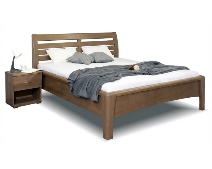 Zvýšená postel dvoulůžko z masivu CONSTANTA, masiv buk