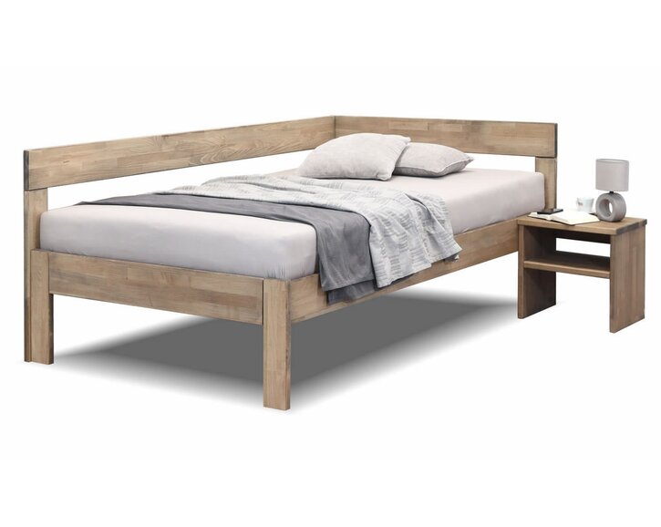 Rohová postel jednolůžko Tiffany 90x200, masiv buk, Levá Rohová postel jednolůžko Tiffany 90x200, masiv buk, Levá