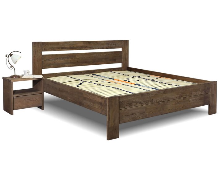 Zvýšená postel z masivu Trinity, masiv Dub