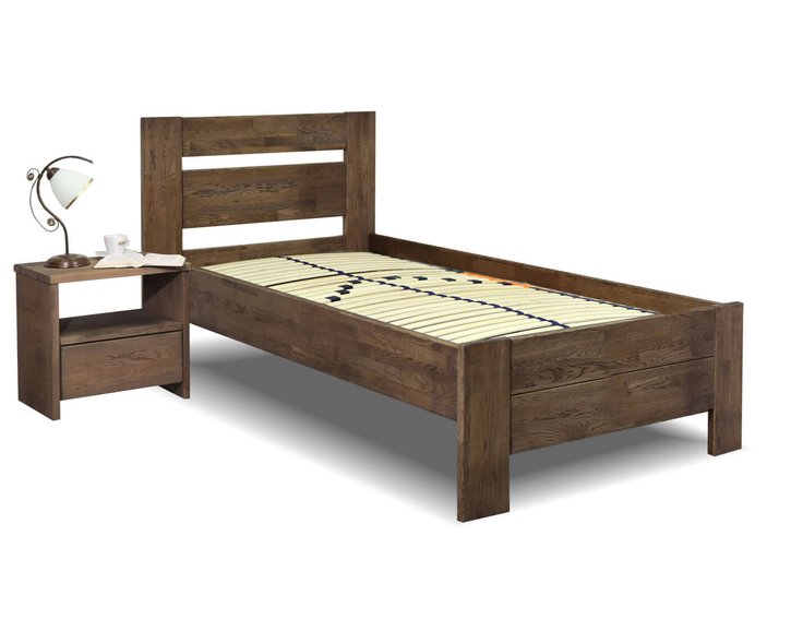 Zvýšená postel z masivu Trinity, 80x200, 90x200, masiv dub