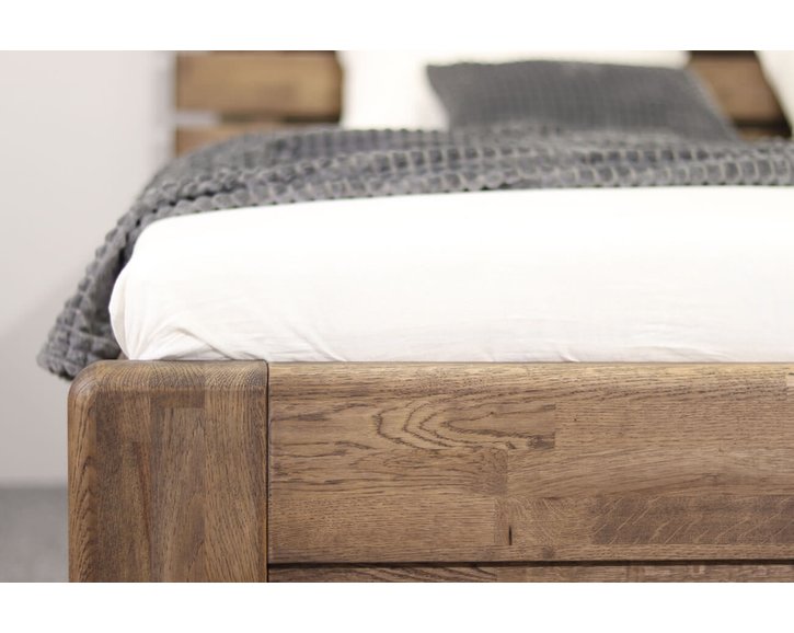 Postel s úložným prostorem Odysea, masiv dub