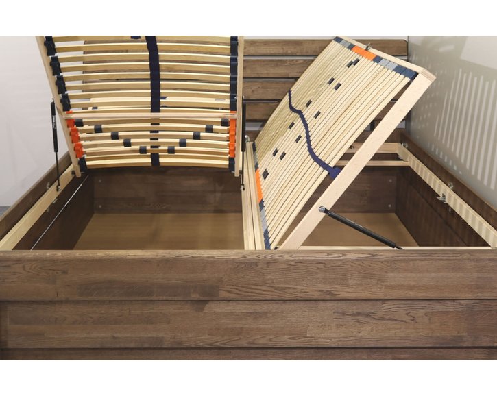 Postel s úložným prostorem Odysea, masiv dub