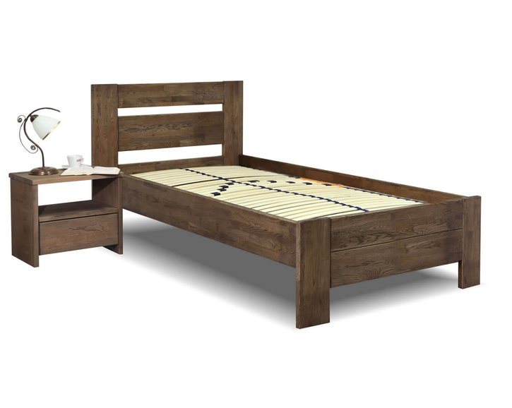 Postel z masivu Trinity, 120x200, masiv dub