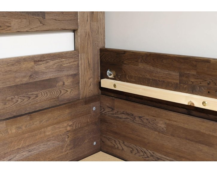 Postel s úložným prostorem Trinity, 120x200, masiv dub