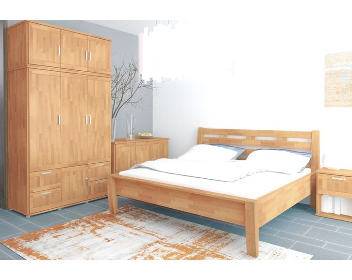 Šatní skříň třídveřová Alfa-170, buk cink Šatní skříň třídveřová Alfa-170, buk cink