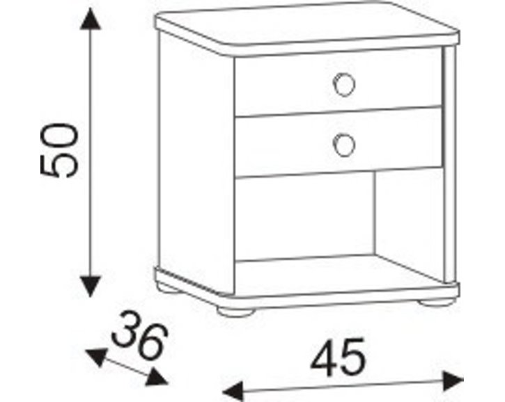 Noční stolek z masvu ROBIN Noční stolek z masvu ROBIN