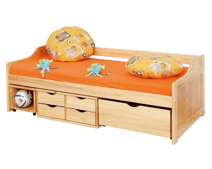 Postel s úložným prostorem IA8809 90x200, masiv borovice Postel s úložným prostorem IA8809 90x200, masiv borovice