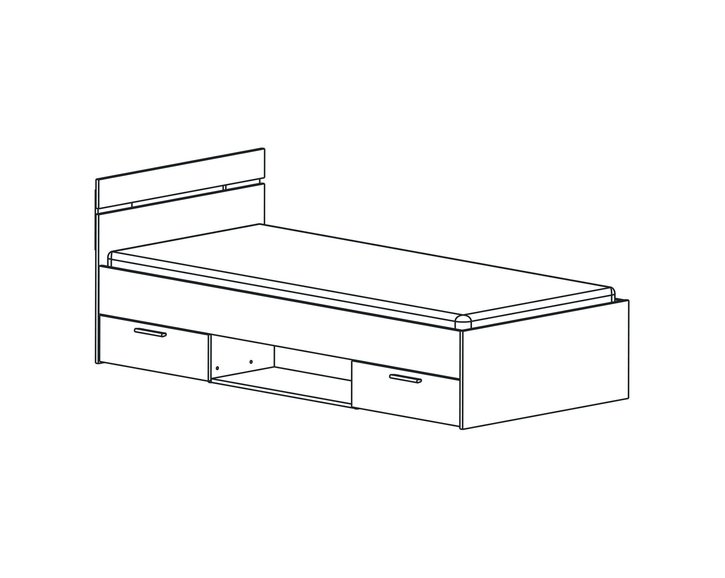 Zvýšená postel s úložným prostorem Michigan 90x200, lamino Zvýšená postel s úložným prostorem Michigan 90x200, lamino