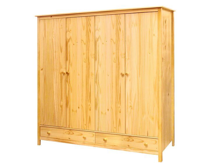 Skříň 4 dveřová IA8068 se zásuvkami, masiv borovice Skříň 4 dveřová IA8068 se zásuvkami, masiv borovice