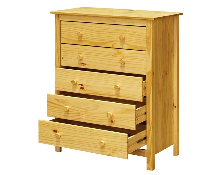 Komoda - 5 zásuvková IA8077, masiv smrk Komoda - 5 zásuvková IA8077, masiv smrk