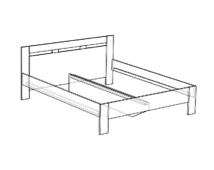 Manželská postel Pegas 160x200, 180x200, lamino