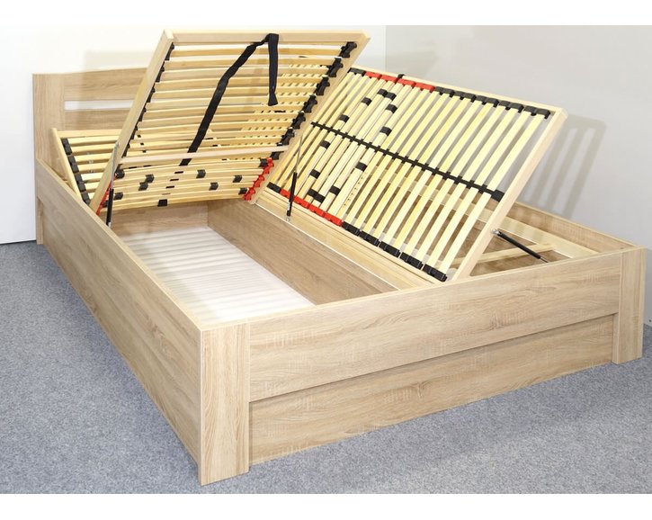 Manželská postel s úložným prostorem Maria, boční výklop, 160x200, 180x200