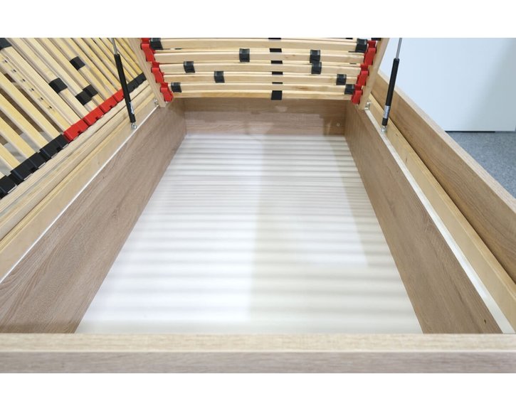 Manželská postel s úložným prostorem, boční výklop LADA 180x210, 180x220