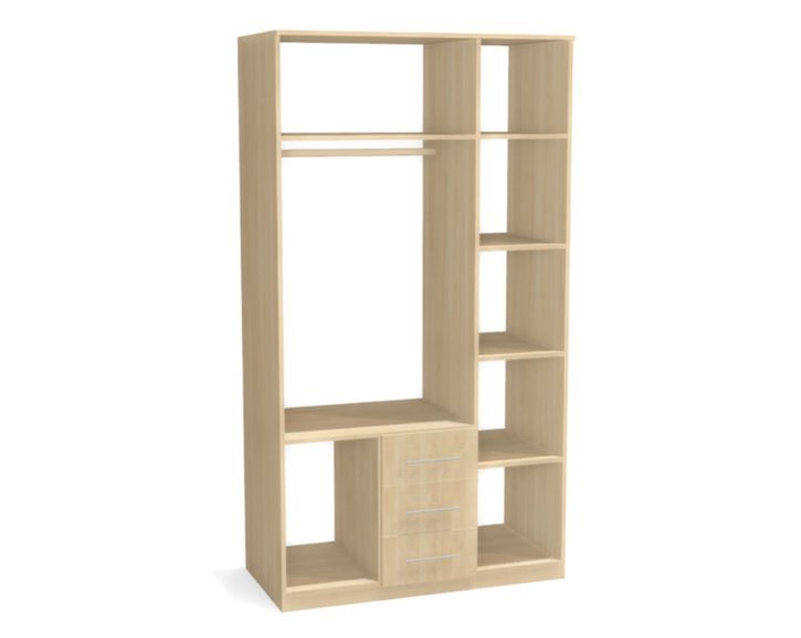 Kombinovaná skříň s posuvnými dveřmi ZORIA 3, šířka 120 cm