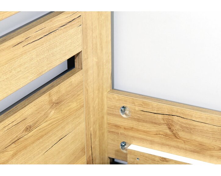 Postel dvoulůžko Bereta - detail spoje Postel dvoulůžko Bereta - detail spoje