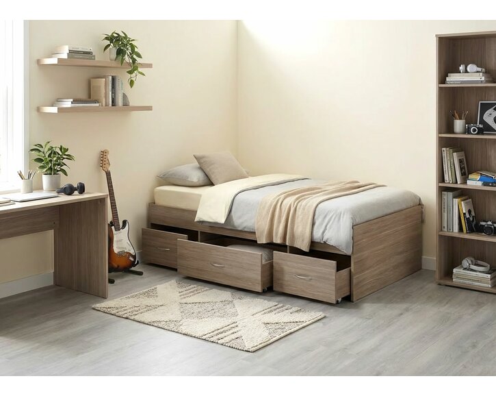 Vyvýšená válenda s úložným prostorem BETA, 90x200cm