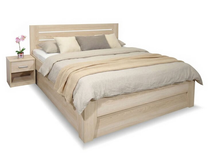 Rozšířená postel dvoulužko s úložným prostorem CANARIA 200x200