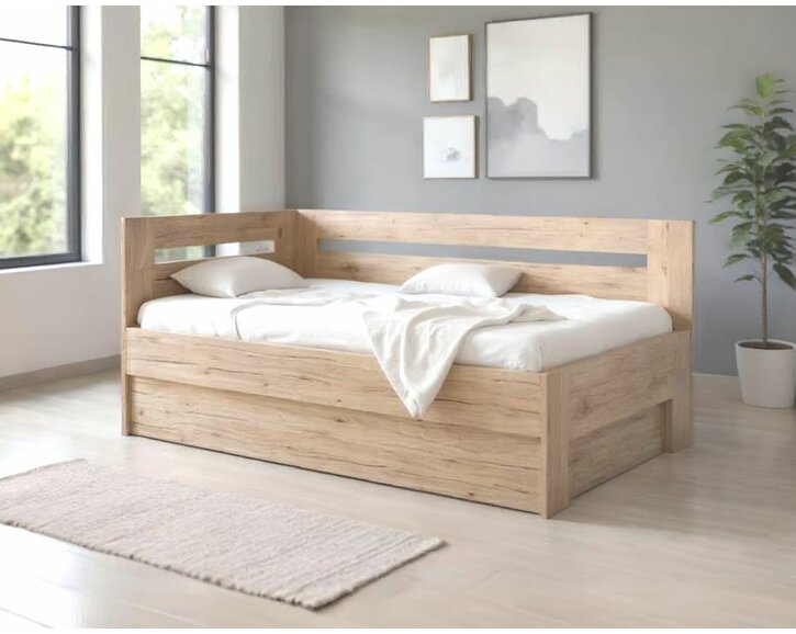 Rohová zvýšená postel s úložným prostorem Erika, 90x200cm - Levá Rohová zvýšená postel s úložným prostorem Erika, 90x200cm - Levá