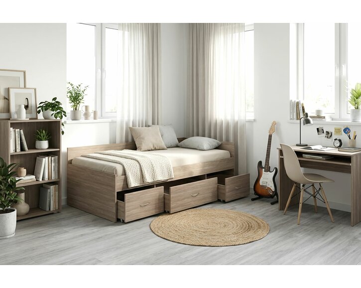 Rohová postel s úložným prostorem GAMA, 90x200cm Rohová postel s úložným prostorem GAMA, 90x200cm