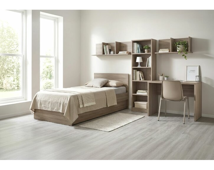 Postel jednolůžko s úložným prostorem HUGO, boční výklop