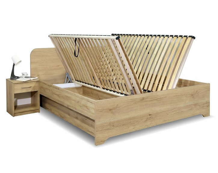 Manželská postel s úložným prostorem OTO, boční výklop Manželská postel s úložným prostorem OTO, boční výklop