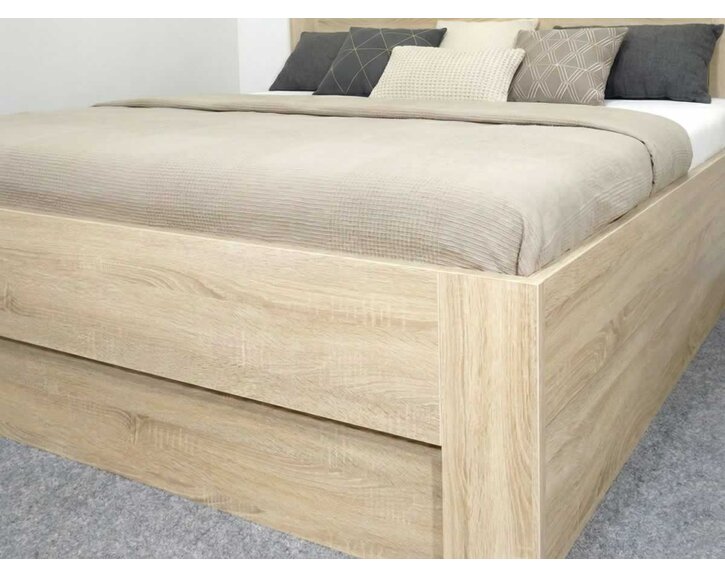 Manželská postel s úložným prostorem, boční výklop Pegas 160x220