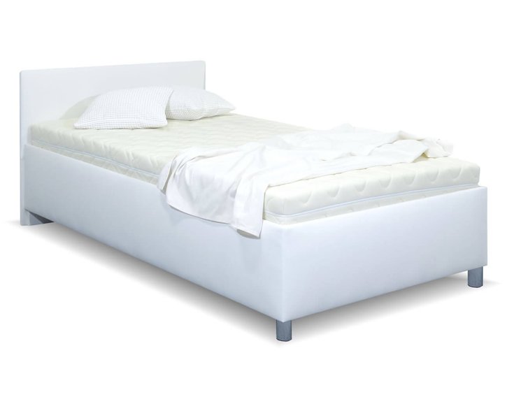 Zvýšená čalouněná postel s úložným prostorem Lyoneta, 90x200