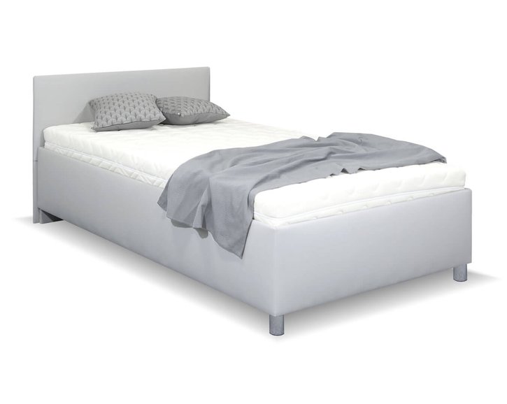 Zvýšená čalouněná postel s úložným prostorem Lyoneta, 90x200