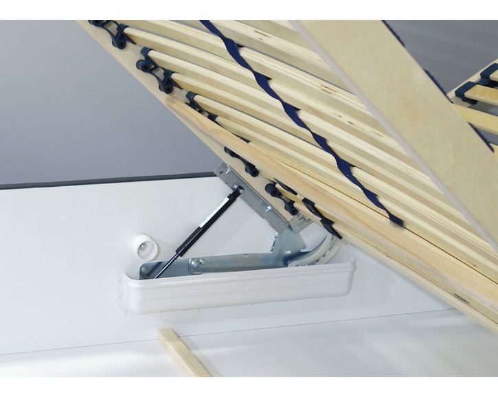 Čalouněná postel s úložným prostorem Crissy, 140x200, tmavě šedá