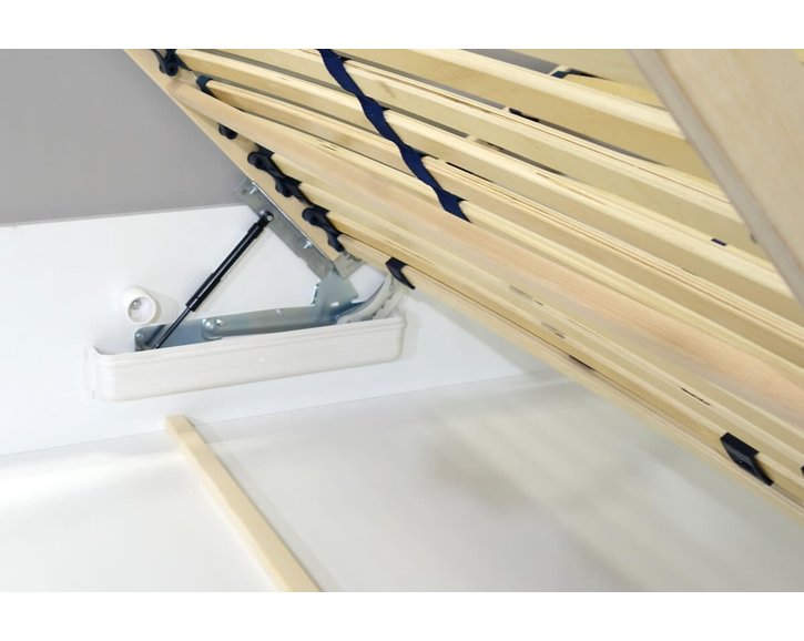 Zvýšená čalouněná postel s úložným prostorem Lyoneta, 120x200, světle šedá Zvýšená čalouněná postel s úložným prostorem Lyoneta, 120x200, světle šedá