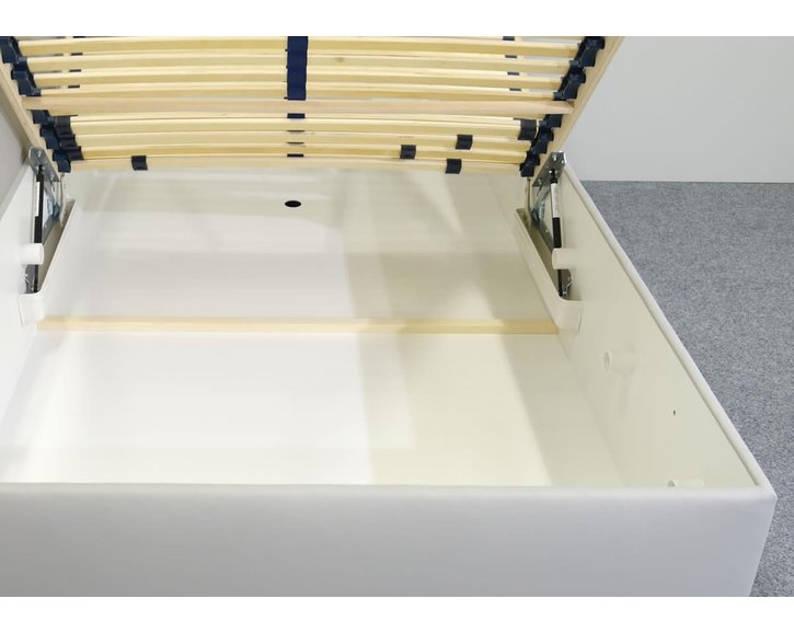 Zvýšená čalouněná postel s úložným prostorem Lyoneta, 140x200, světle šedá Zvýšená čalouněná postel s úložným prostorem Lyoneta, 140x200, světle šedá