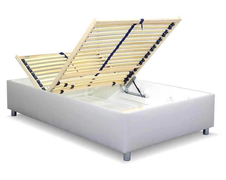 Zvýšená válenda s úložným prostorem Roneta, 90x200, světle šedá Zvýšená válenda s úložným prostorem Roneta, 90x200, světle šedá