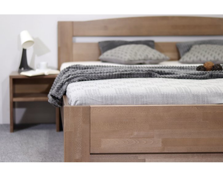 Hrany - postel s úložným prostorem ANTONIO, masiv buk
