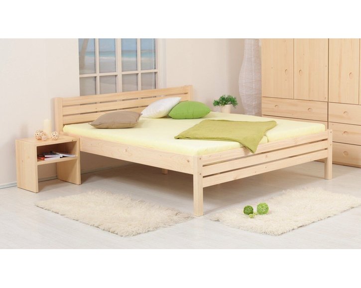 Zvýšené dvoulůžko KARLA senior 180x200cm, masiv smrk Zvýšené dvoulůžko KARLA senior 180x200cm, masiv smrk