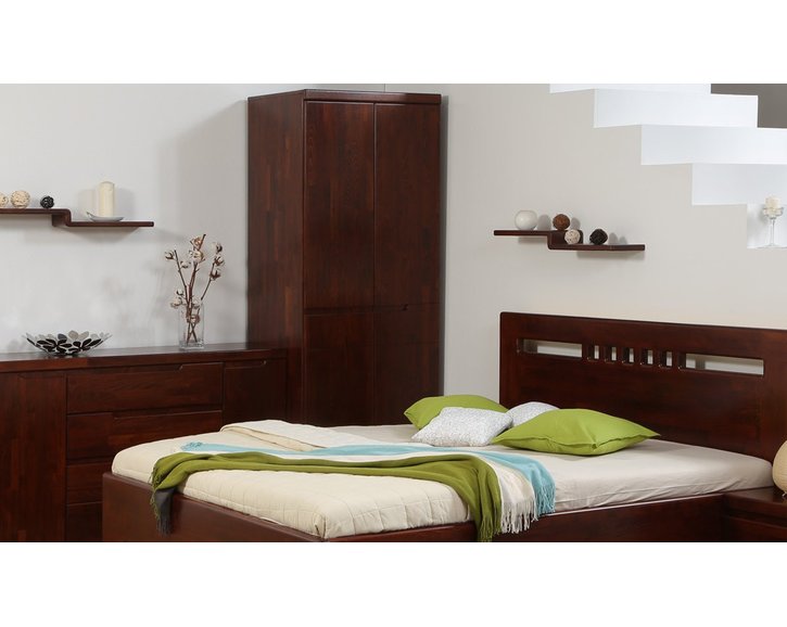 Šatní skříň - policová F155, masiv buk