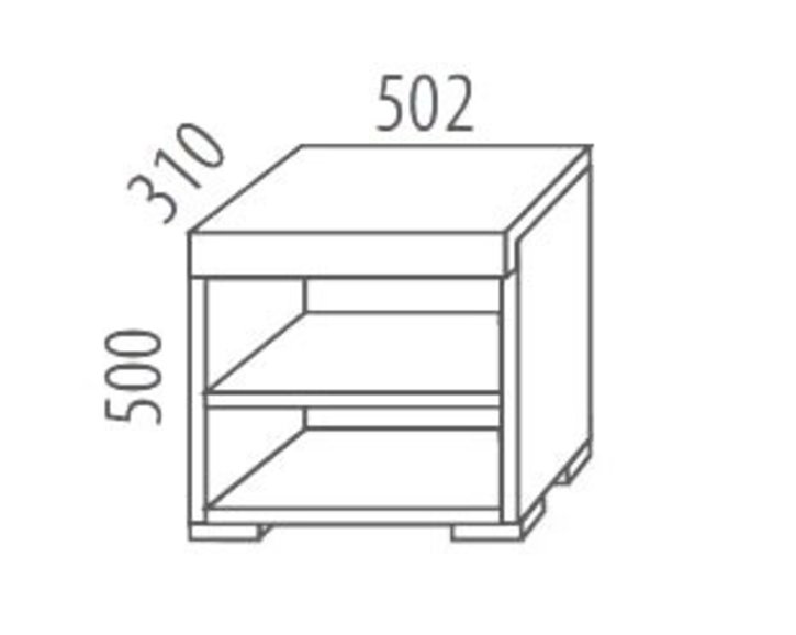 Noční stolek z masivu, policový F131 Noční stolek z masivu, policový F131