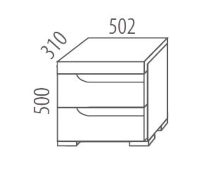 Nočný stolík z masívu, 2-zásuvkový F133, masív buk Nočný stolík z masívu, 2-zásuvkový F133, masív buk