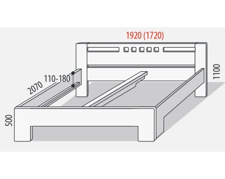 Manželská posteľ z masivu SOFIA F112 180x200cm, masiv buk