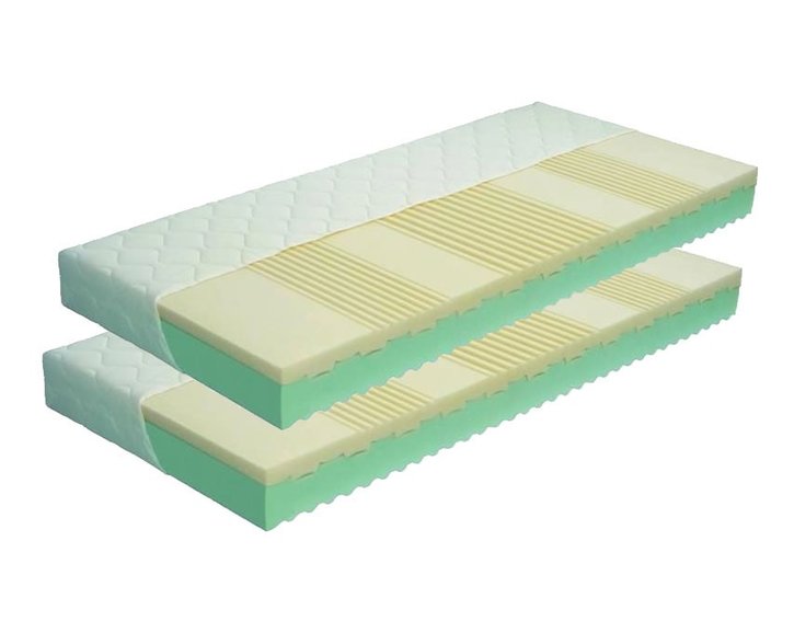 Středně tvrdá zdravotní matrace PALERMO 1+1 Zdarma, 18cm, 120kg, PUR pěna - pohled č. 1