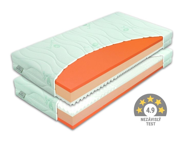 Tvrdší zdravotní matrace BROOKLYN HARD 1+1 Zdarma, 20cm, 80x200cm, 130kg, lína pěna