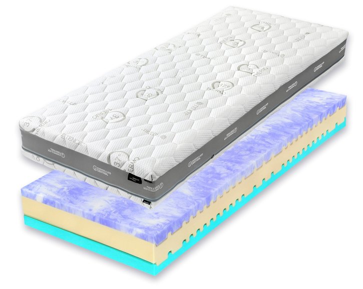 Středně tvrdá ortopedická matrace KOLOS BIO ECOLOGY 1+1 zdarma, 24cm, 145kg, latex-gel pěna