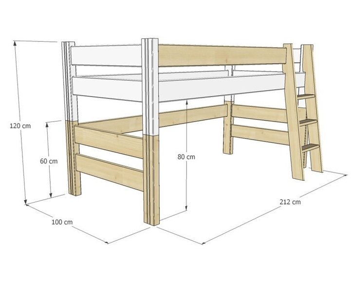 Dětská postel zvýšená Sendy 300/02 Dětská postel zvýšená Sendy 300/02