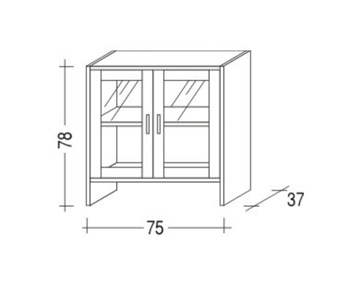 Komoda Sendy 161/163 - dvířková, masiv smrk Komoda Sendy 161/163 - dvířková, masiv smrk
