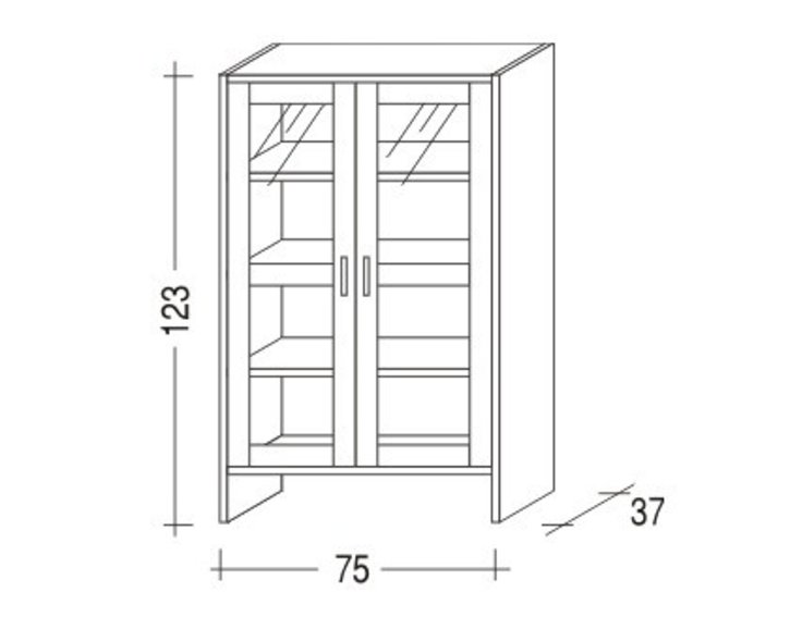 Komoda Sendy 164/166 - dvířková, masiv smrk Komoda Sendy 164/166 - dvířková, masiv smrk